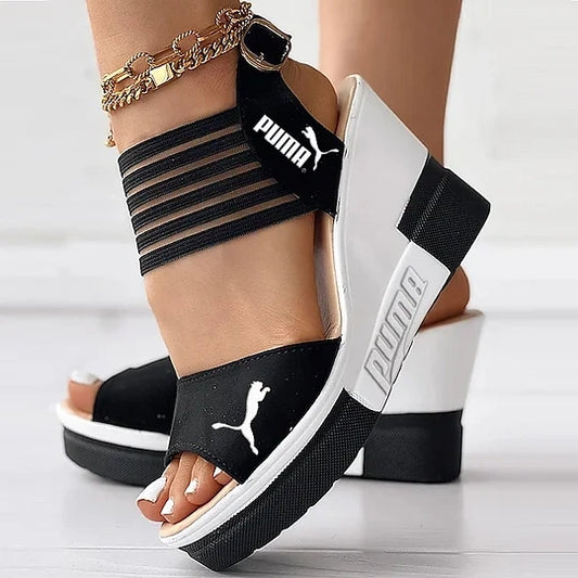 WEBHELYEM Puma 2025 Wedge Platform női szandálok