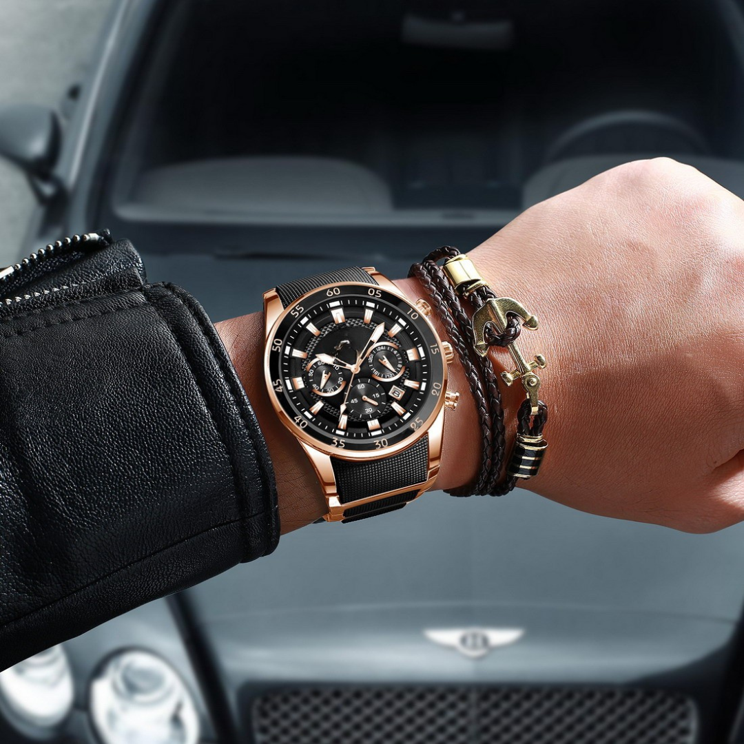 Férfi multifunkcionális vízálló kvarcóra