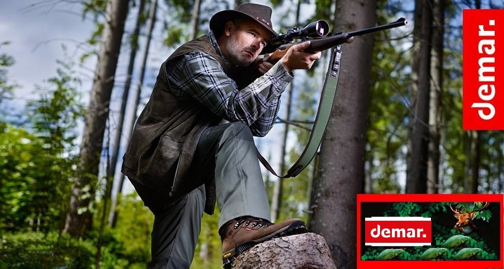 Férfi vadászbakancs, kényelmes túrabakancs, nubuk bőrből, Demar Walker 2, lengyel