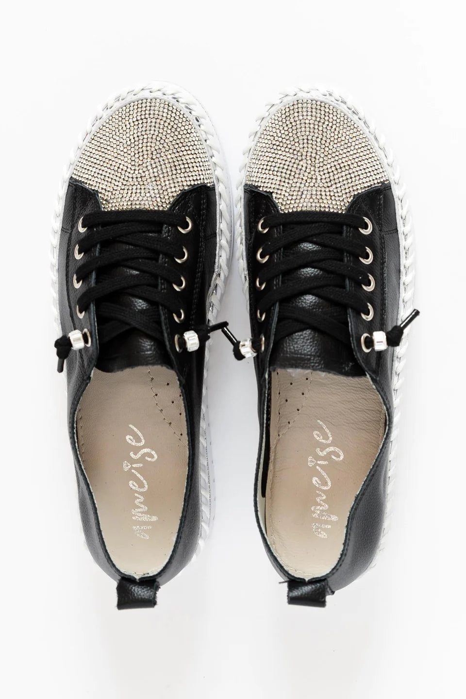 Kristályezüst bőr tornacipők - 50% kedvezmény korlátozott ideig