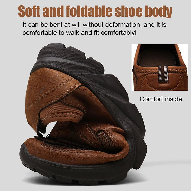 Légáteresztő alkalmi bőrcipők férfiaknak