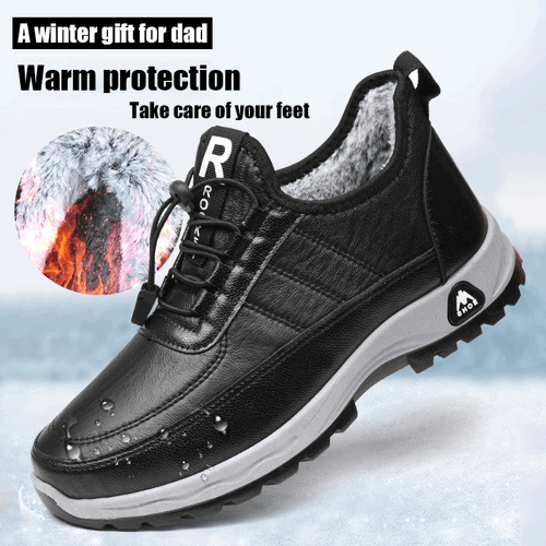 【39-44】 Férfi tornacipő, pamut plüss béléssel, puha talppal, vízálló és csúszásmentes