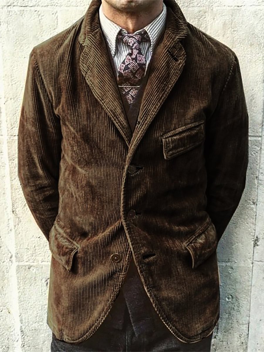 Férfi alkalmi kordbársony öltöny