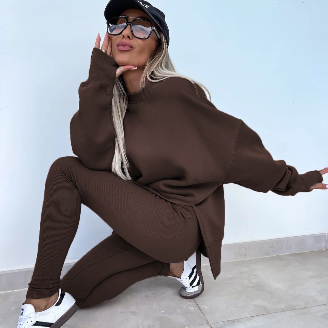 Kényelmes oversize pulóver és leggings szett