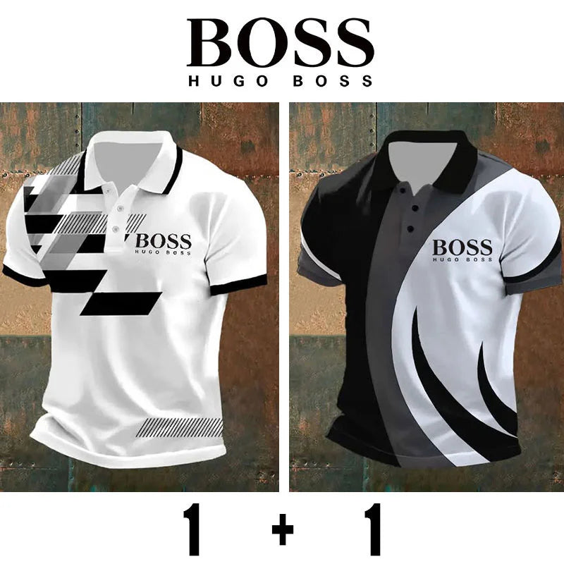 BOSS® Férfi Póló, 2 db-os Csomag #ADM41