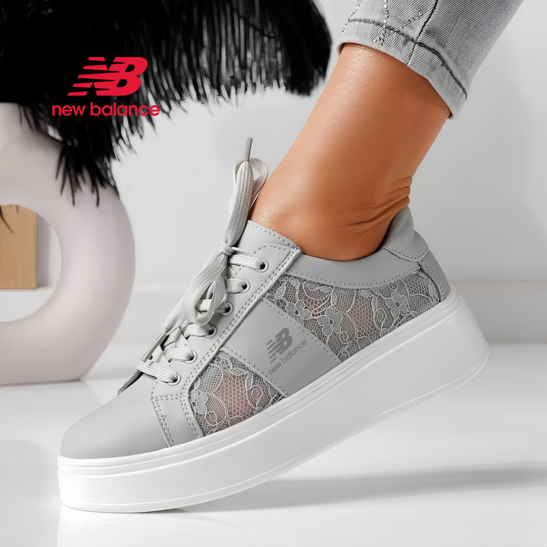 New Balance női lezser, lélegző, fűzős, természetes bőr tornacipő