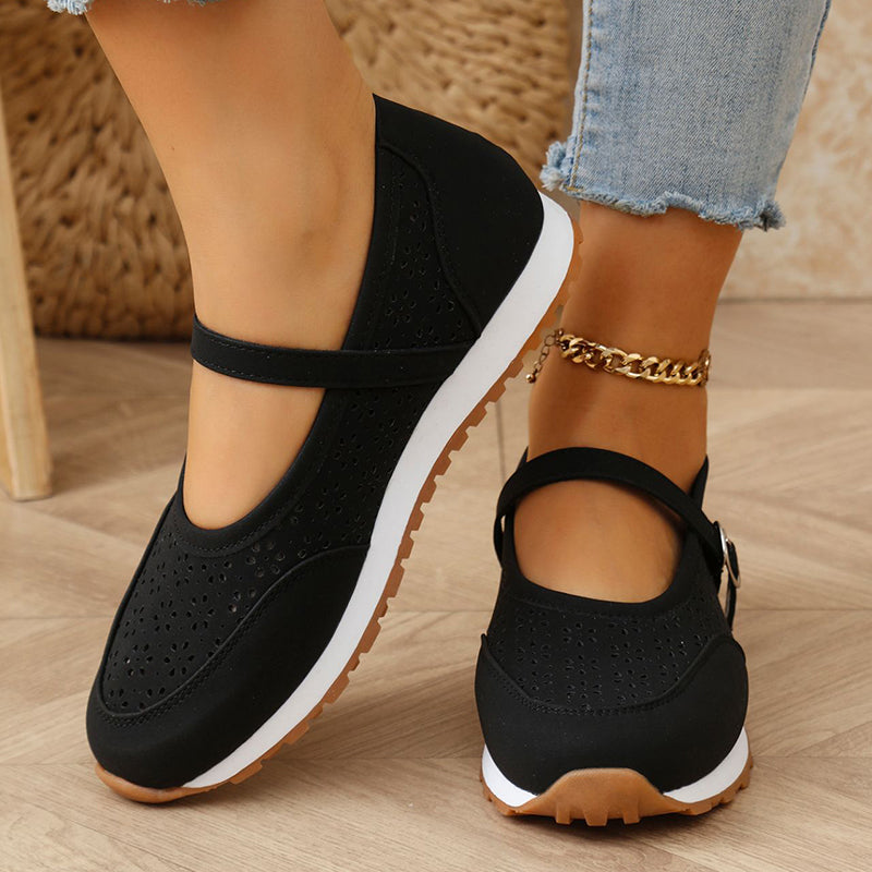 🔥Utolsó napi akció - 50% kedvezmény - Női lélegző bőr ortopédiai alkalmi cipők