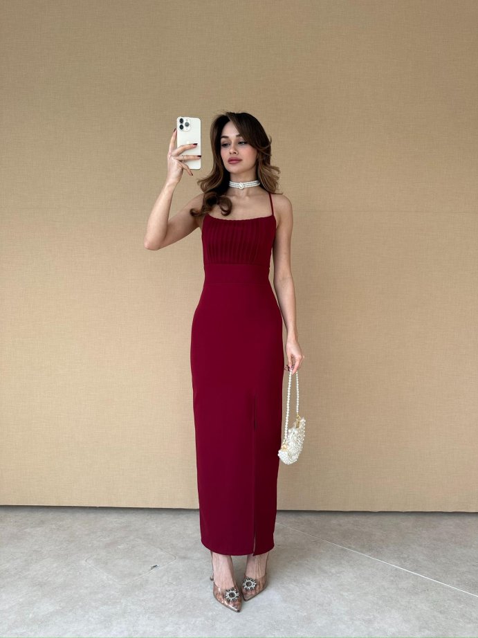 Vékony női ruha szexi hasított ruha