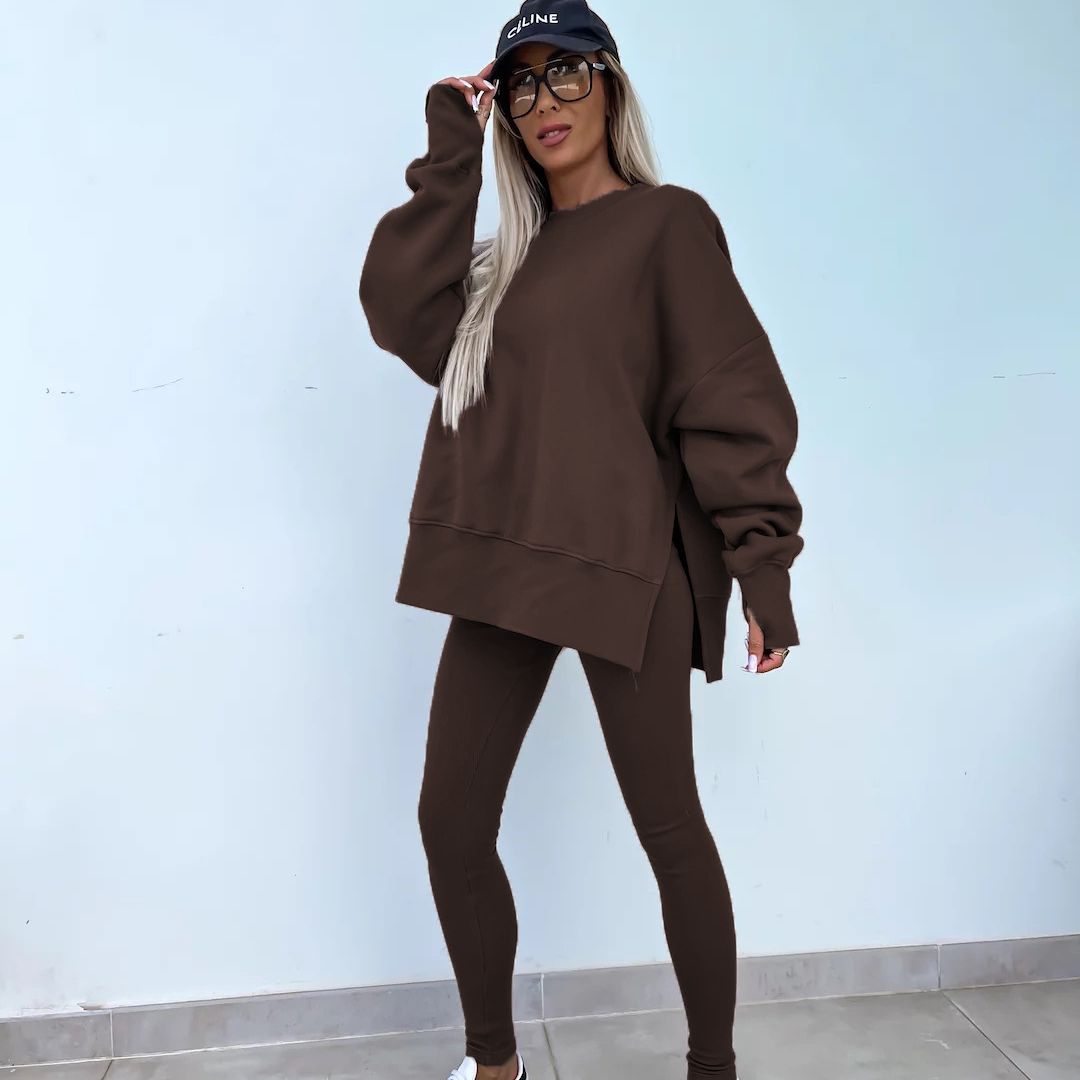 Kényelmes oversize pulóver és leggings szett