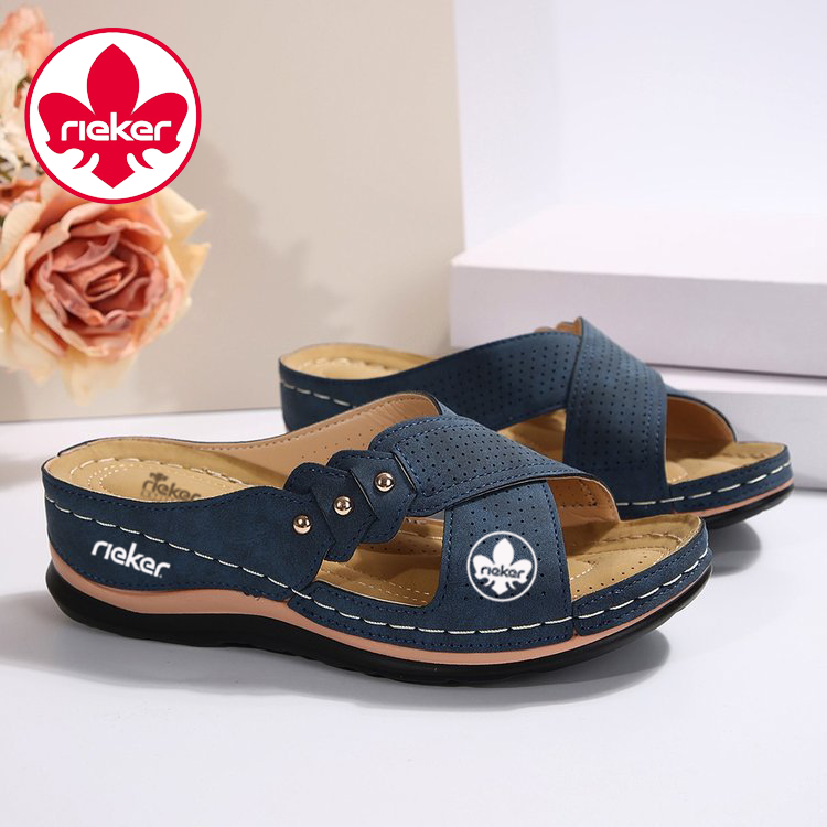 RIEKER@2025 Új lapos masszázspapucs