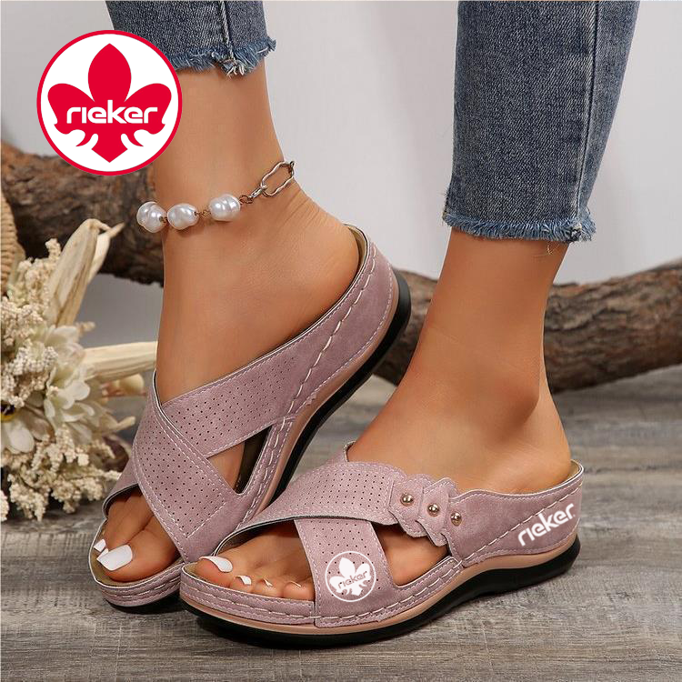 RIEKER@2025 Új lapos masszázspapucs