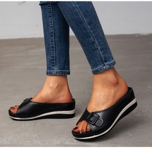 🔥Akció - 50% kedvezmény🔥Bőr szandálok puha talpbetéttel