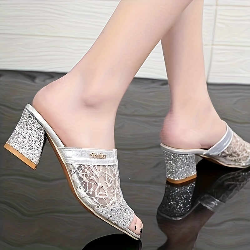 😍Utolsó nap 50% KEDVEZMÉNY😍 - Csillogó flitterekkel díszített női szandál