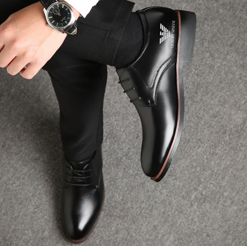 Armani®Kézzel varrott, túlméretezett, üzleti, alkalmi bőrcipő