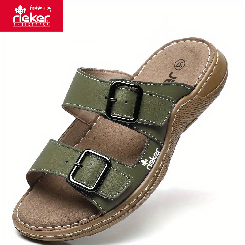 Új Rieker bőr ortopéd papucs 2025-ből