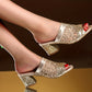 😍Utolsó nap 50% KEDVEZMÉNY😍 - Csillogó flitterekkel díszített női szandál