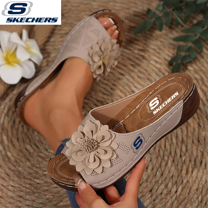 SKECHERS® legjobb női virágmintás bőr ortopéd szandáljai 2025-ben