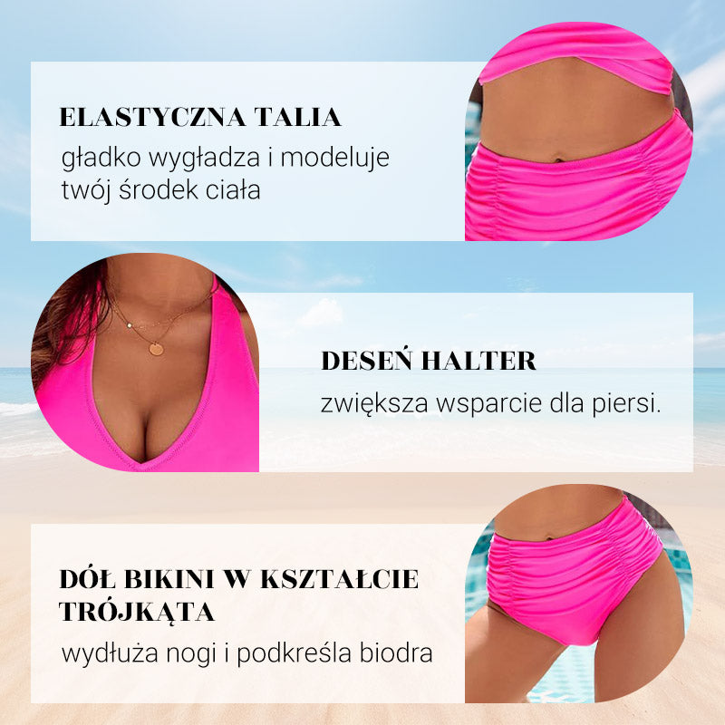 💥👙Hasszabályozó fürdőruha visszafogott, magas derekú bikiniszett