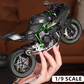 1:9 Kawasaki Ninja H2R motorkerékpár Diecast modelljáték