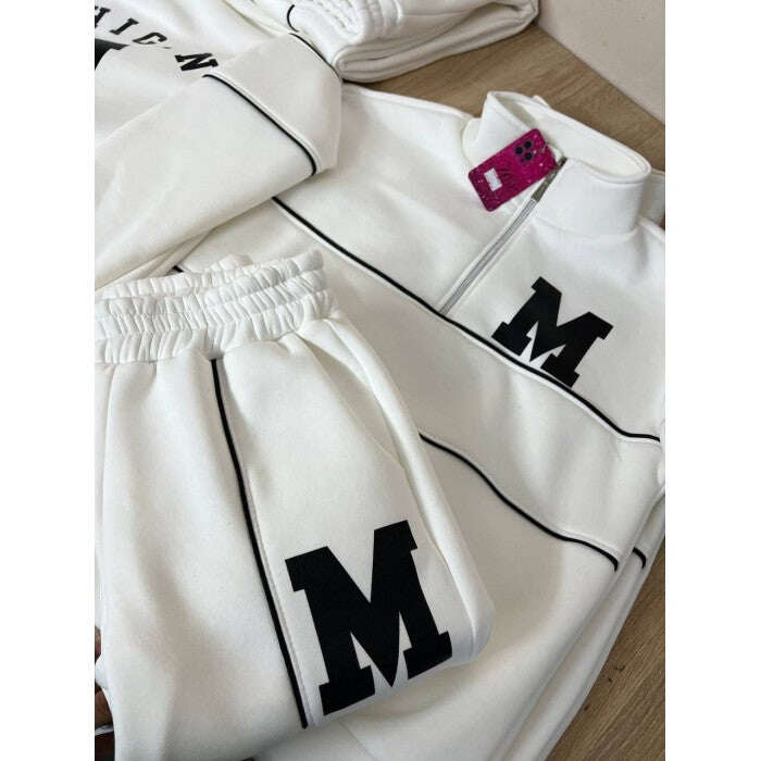 Kétrészes női alkalmi szett, hosszú ujjú tiszta pamutból