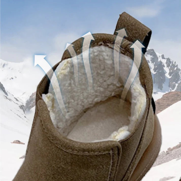 Női plüss bélésű rövid cső meleg hócsizma