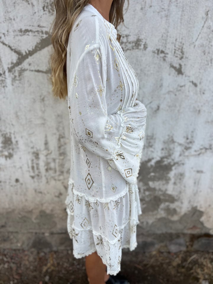 Akciós akció 🔥 Kényelmes Stretch Print V nyakú ruha