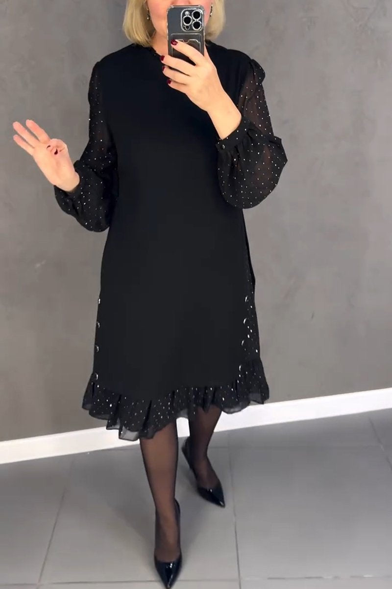 Női kerek nyakú, egyszínű Hot Diamond ruha