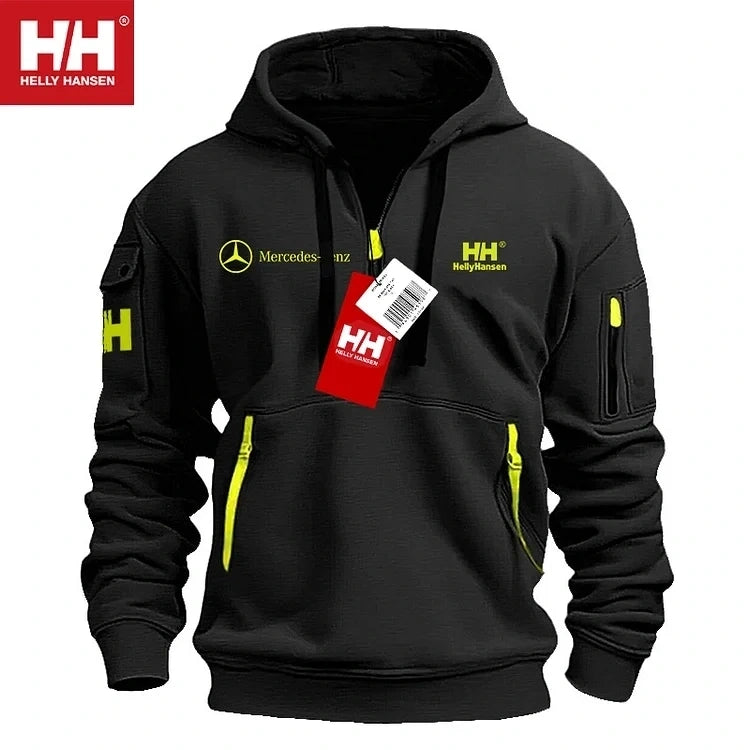 💕Helly Hansen® | Mercedes-Benz új őszi-téli bő cipzáras pulóver, akciós, limitált darabszámban