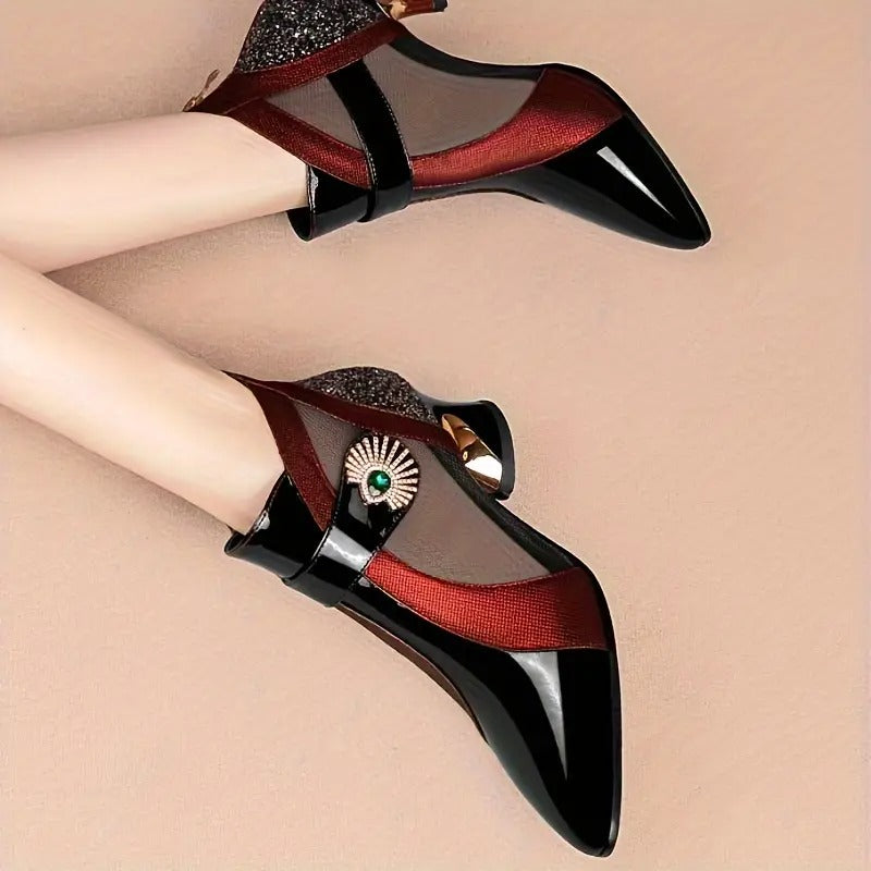 Női hálós cipők kristályokkal