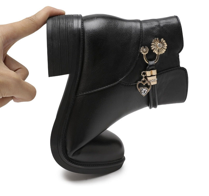 🔥Utolsó napi akció 60% KEDVEZMÉNY - Női valódi bőr ortopéd cipő, gyapjú