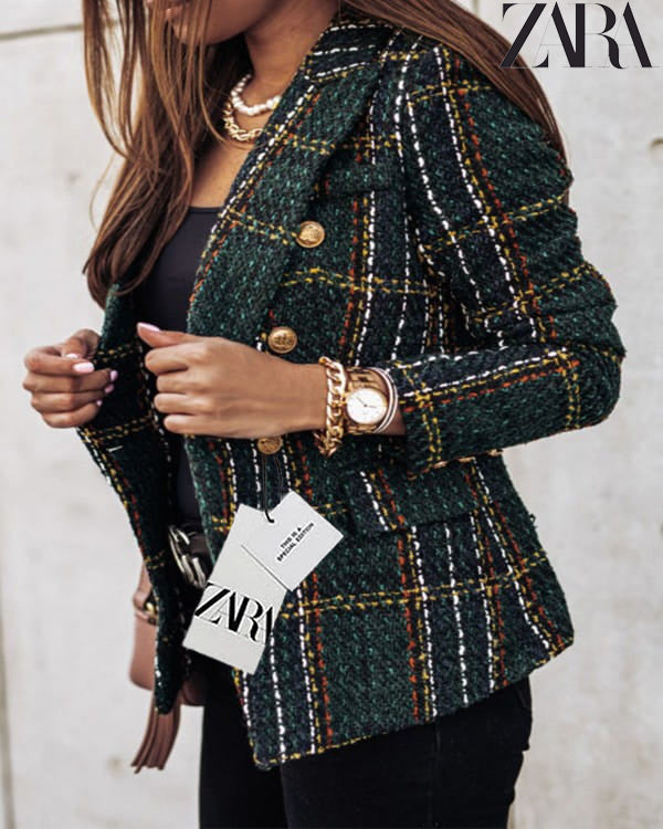 ZARA 2025 új dupla mellű öltöny kabát