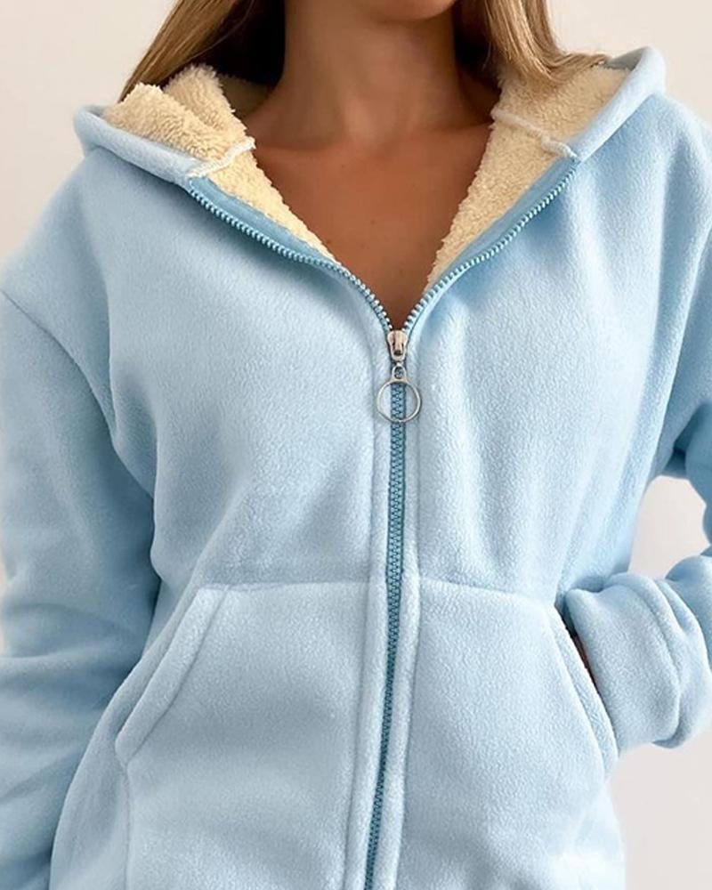 Thermal kapucnis pulcsi cipzáras kenguru zsebbel és polár béléssel