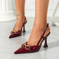 Elegáns magas sarkú szandálok-tok