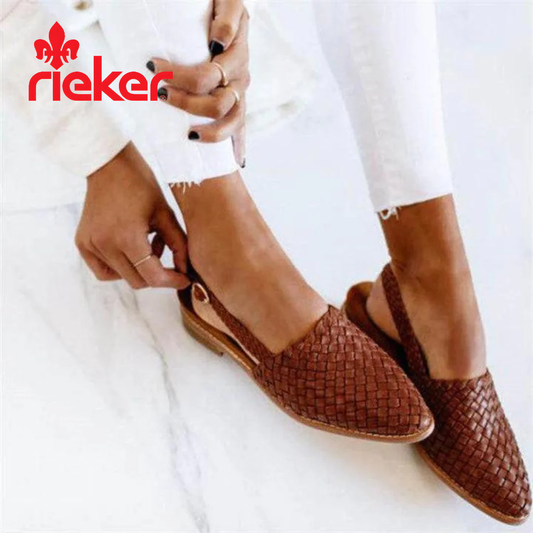Rieker női szőtt balettcipők