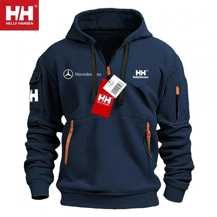 💕Helly Hansen | Mercedes-Benz új őszi-téli bő cipzáras pulóver, akciós, limitált darabszámban