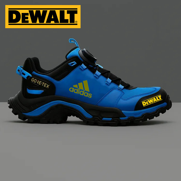 Az Adidas® és a DEWALT vízálló és lélegző férfi munka- és túrabakancsai ideálisak munkába és szabadtéri tevékenységekhez.