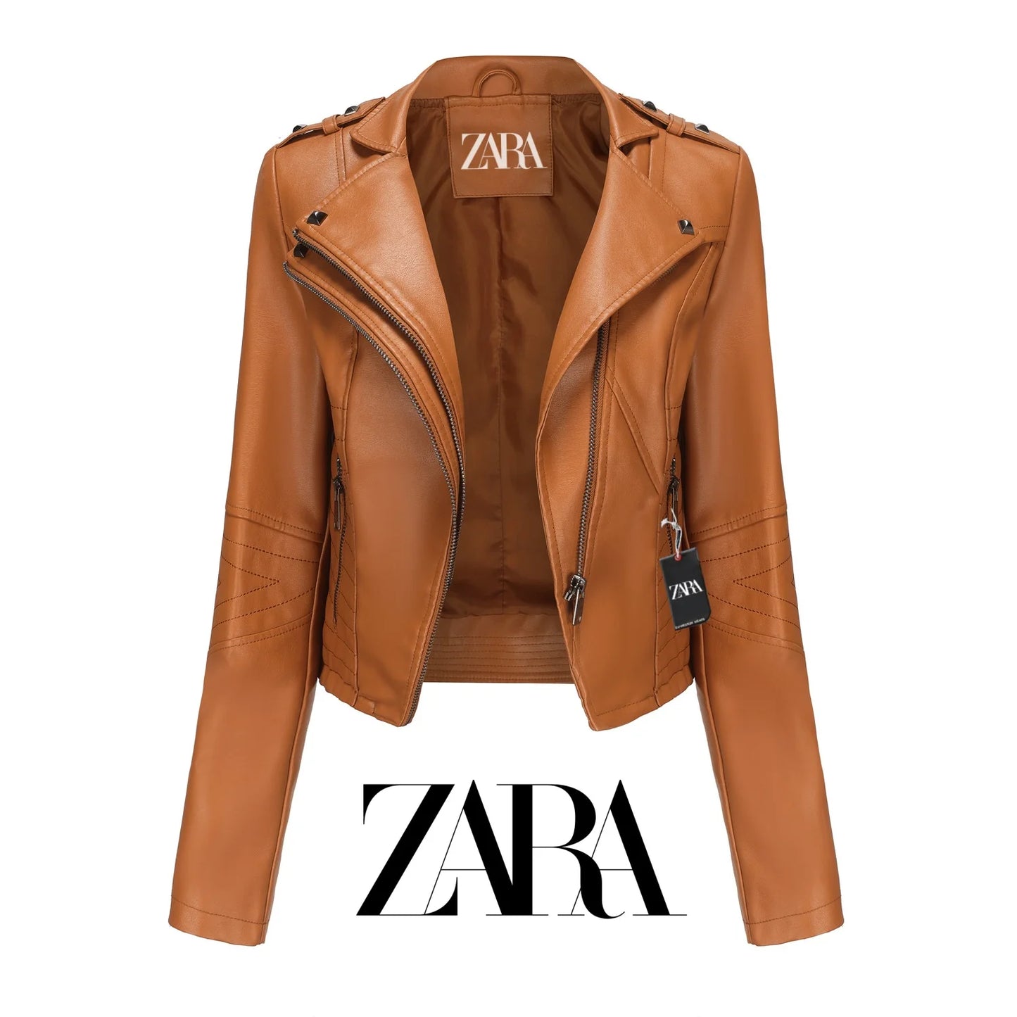 [ZARA]✨Elegáns női bőrkabát, stílusos és kényelmes bármilyen alkalomra.✨