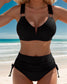 Női nyári, modern, kétrészes bikini magas derekú szabással