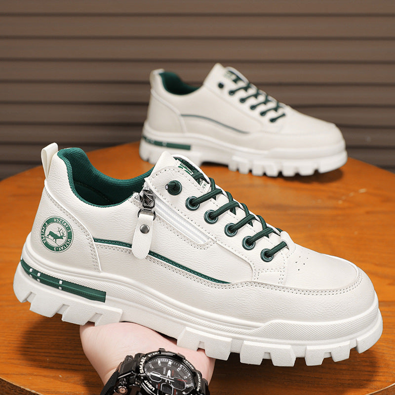 FÉRFI CIPŐ 2025 ÚJ TAVASZI ÉS ŐSZI MUNKAVÉDELEM KIS FEHÉR TÁBLA CIPŐ TÉLI SZABADIDŐ SPORT VÍZÁLLÓ MUNKARUHA MARTIN CIPŐ