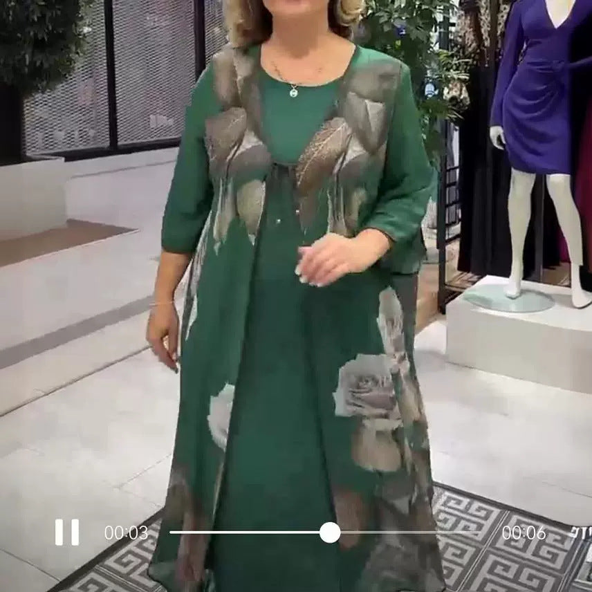 【S-5XL】❤️2024-es új zöld virágos ruha