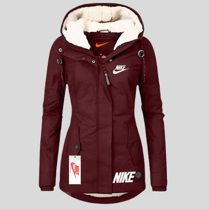 Women's waterproof hooded jacket for autumn and winter