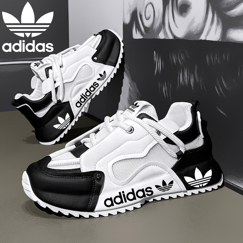 Férfi, könnyű, bőr, divatos adidas cipők, kényelmes és hétköznapi