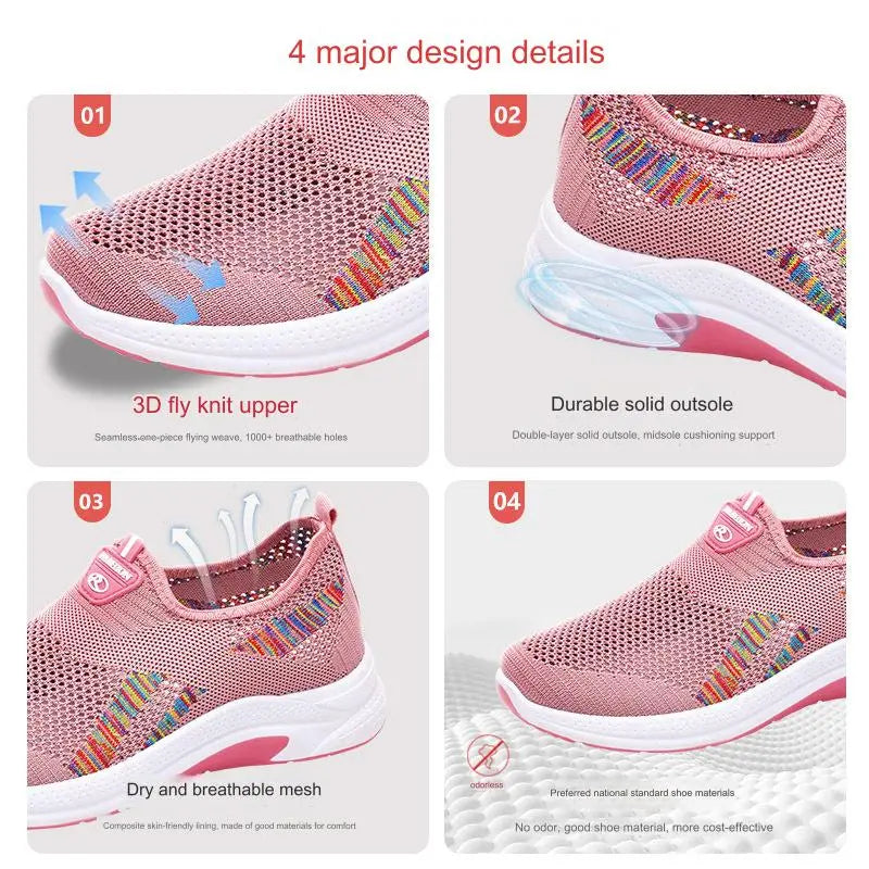 【36-41】 2024 Új, légáteresztő alkalmi cipők nőknek kényelmes és puha talppal