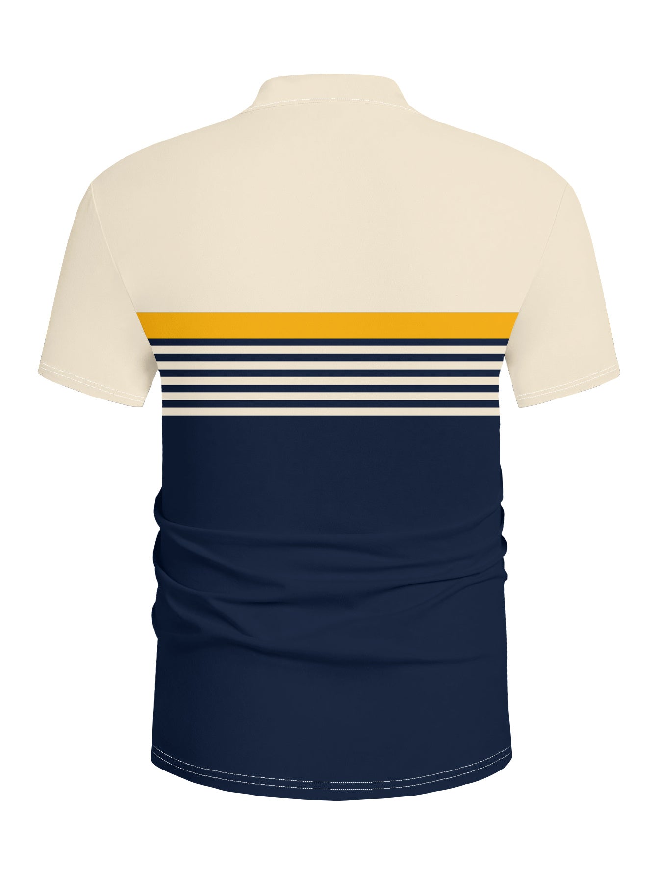 2 csomagos férfi hétköznapi rövid ujjú pólóingek, 3D lómintás, színes csíkok, sportos stílus, könnyű poliészter szövet, gombolható golfpóló