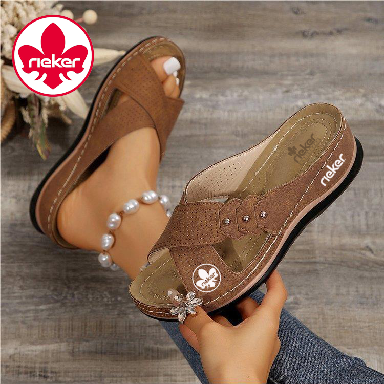 RIEKER@2025 Új lapos masszázspapucs