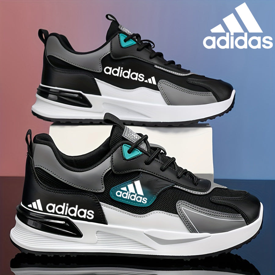 Lélegző hálós anyagból készült, fűzős Adidas sportcipő, minden évszakra alkalmas.