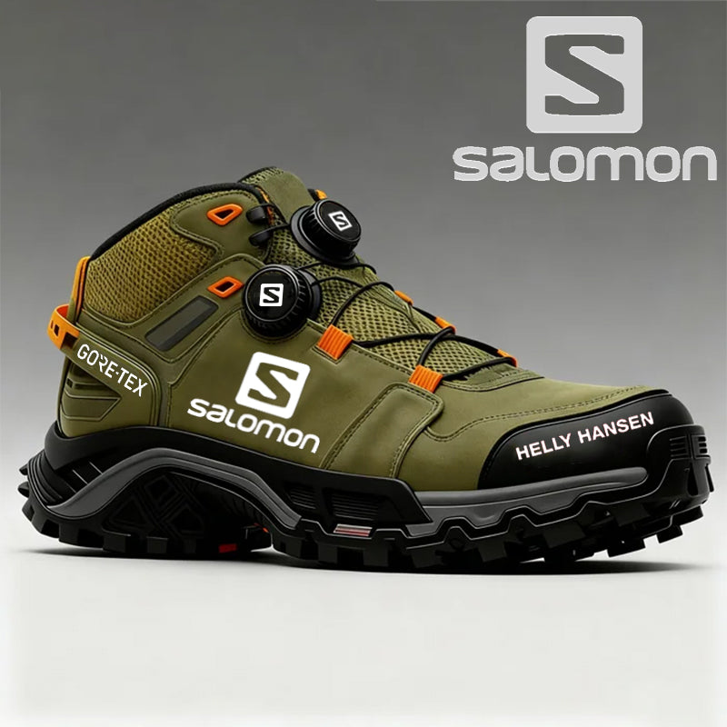Vandeniui ir pramušimams atsparūs „Salomon“ darbo batai vyrams.
