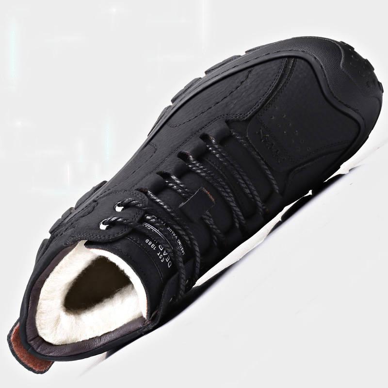 Férfi barna bőr alkalmi bokacsizma