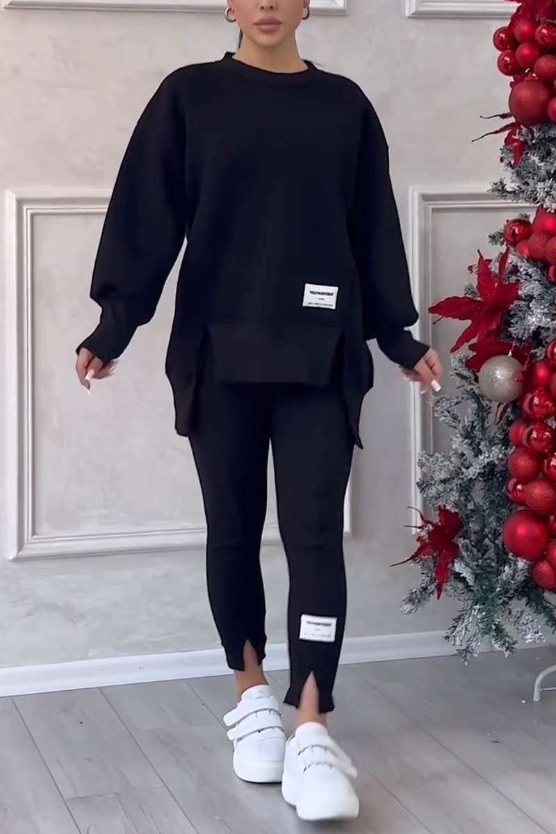 🔥Korlátozott ideig alacsony áron🔥Női alkalmi kerek nyakú pulóver két részes szett