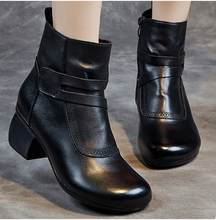 Šimtas 2024 m. naujų retro moteriškų odinių batų